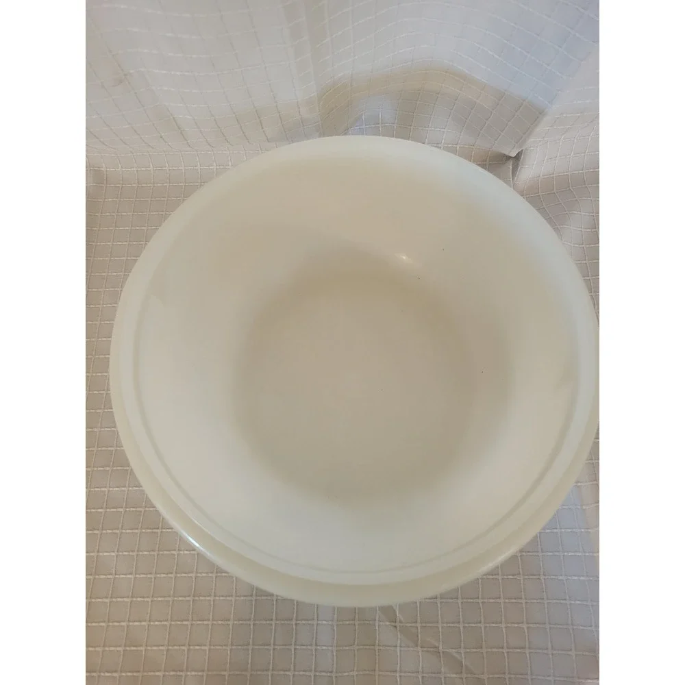 Vintage Tupperware 274-2 Sheer White Mixing Bowl Round Plastic‎ Kitchenware